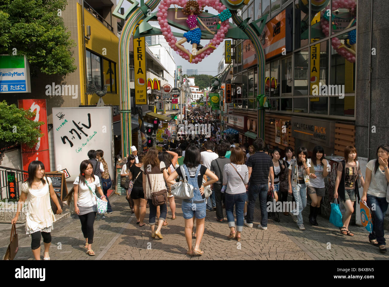 Takeshita Dori in Harajuku, Tokio. Stockfoto