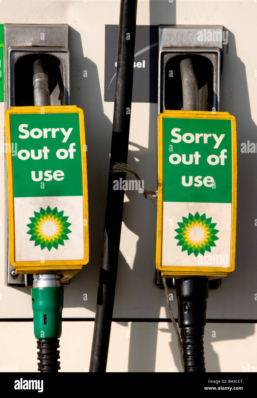 Aus der Nutzung-Zapfsäulen Stockfoto