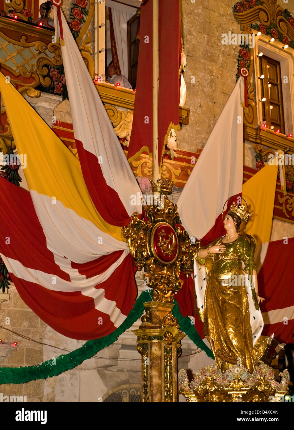 Lokalen Dorf Festa in der Stadt von Zurrieq in Malta feiert ihren Schutzpatron St. Catherine von Alexandria Stockfoto
