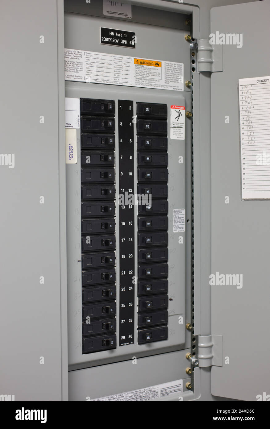 Elektrischer Schutzschalter Stockfoto