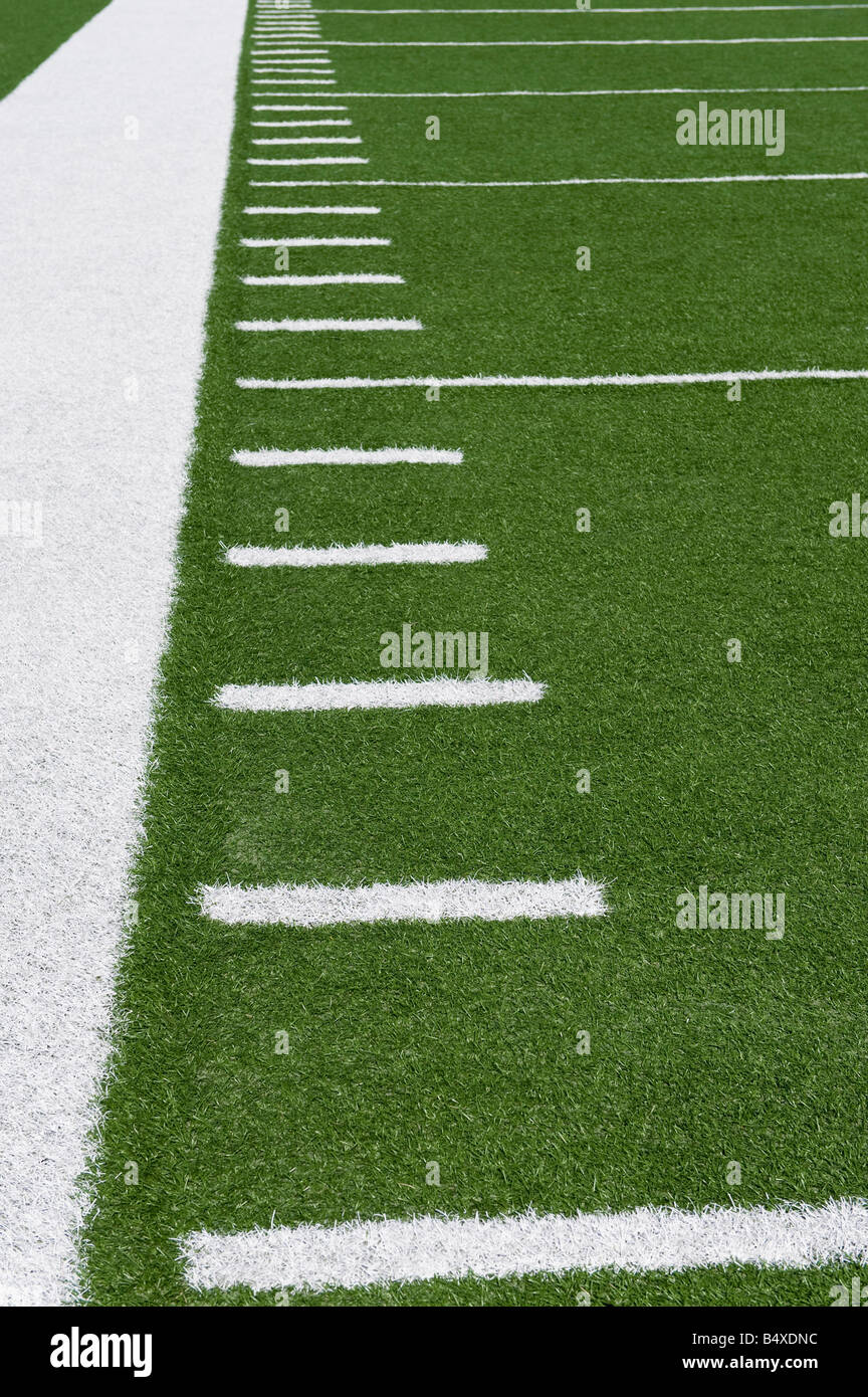 Hof-Linienmarkierungen auf Fußballplatz Stockfoto