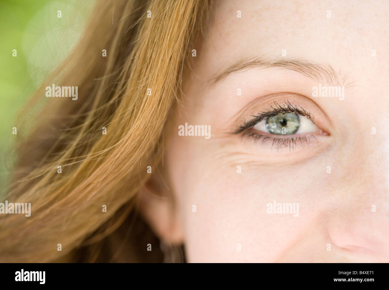 Nahaufnahme eines Weibes Auge Stockfoto