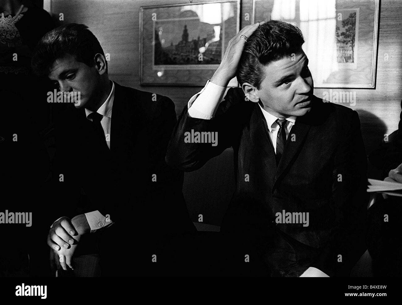 Die Everly Brothers in London Phil und Don in London August 1963 amerikanische Sänger 19. Januar markiert den Geburtstag von Phil Everly geboren 1939 Stockfoto