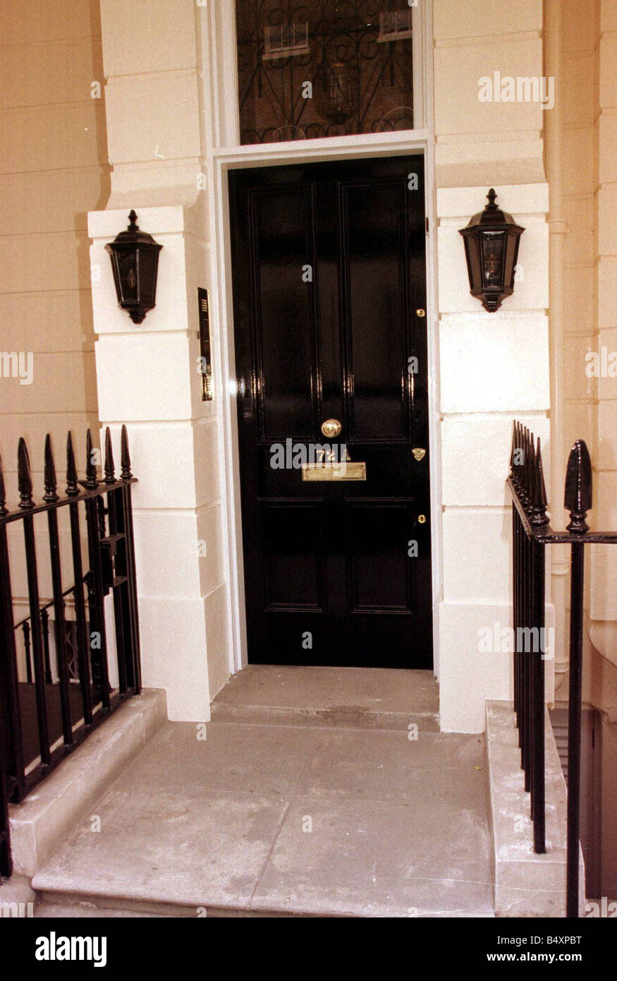72A Elizabeth Street London November 1999 flach Lord Lucan lebte Stockfoto