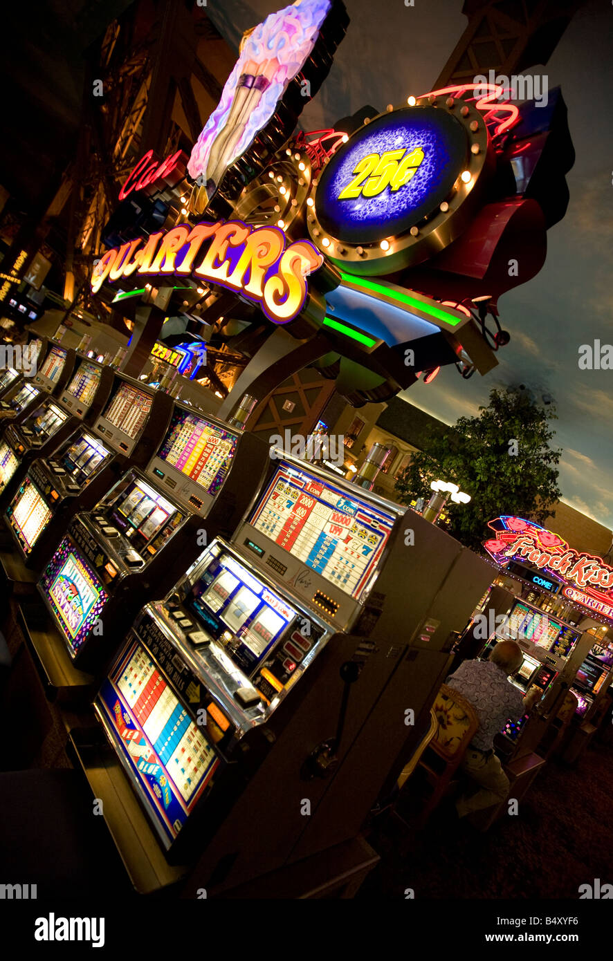 Spielautomaten im Casino, Las Vegas, Nevada, USA Stockfoto