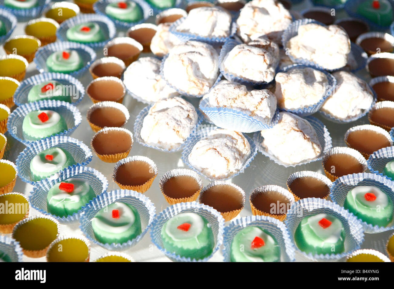 Marzipan dessert Stockfoto