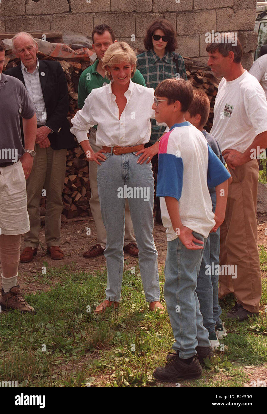 Prinzessin Diana in Bosnien im August 1997 waren, dass sie versucht, die Welten Bekanntheit über die verheerenden Auswirkungen Landminen zu erhöhen Stockfoto