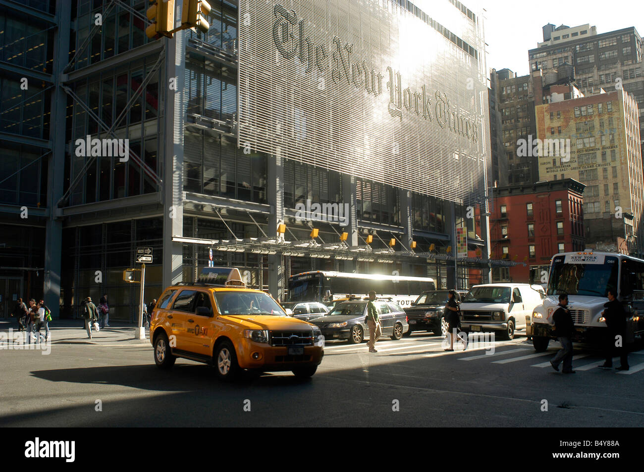Die Büros von der New York Times in Midtown Manhattan auf 12. Oktober 2008 zu sehen sind Richard B Levine Stockfoto