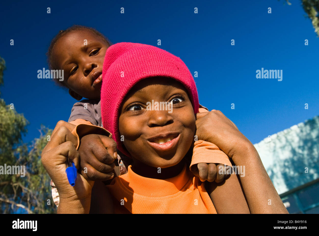 Kinder, Gemeinde, Graaf Reinet, Eastern Cape, Südafrika Stockfoto