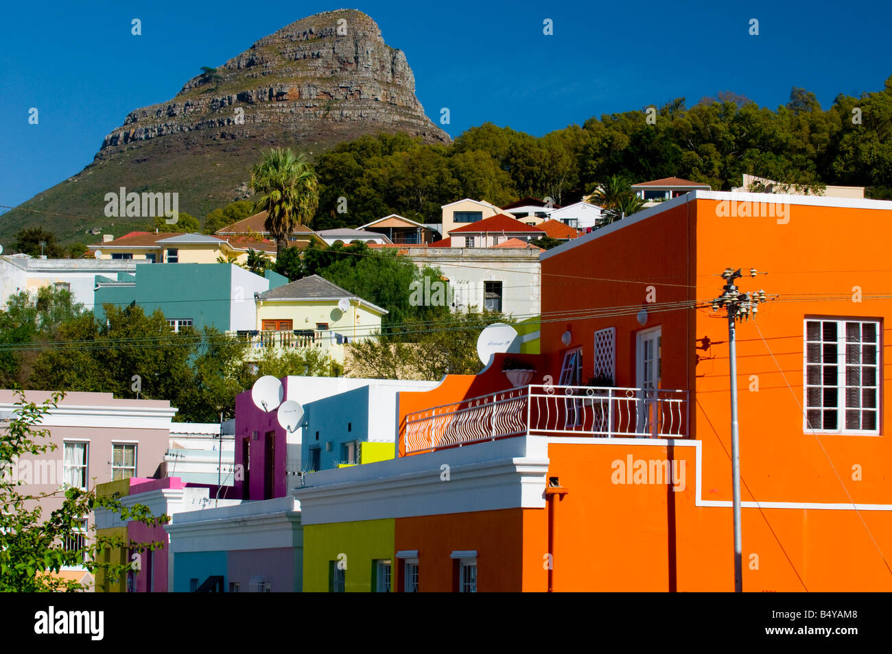 Bo-Kaap Street, Cape Town, Western Cape, Südafrika Stockfoto
