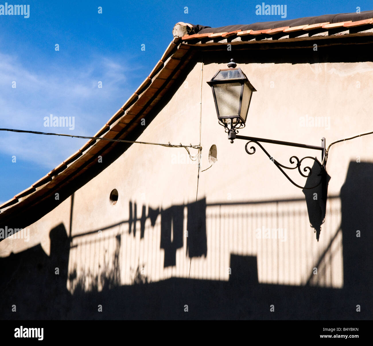 Silhouetten in San Quirico Valle de Orcia Toskana Italien Stockfoto