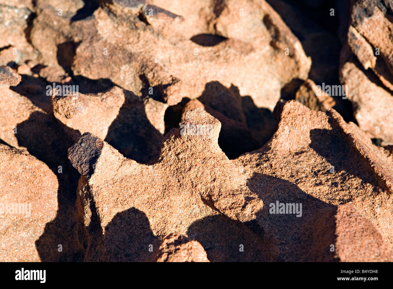 Der verbrannte Berg Rock Muster in Twyfelfontein Damaraland Namibia