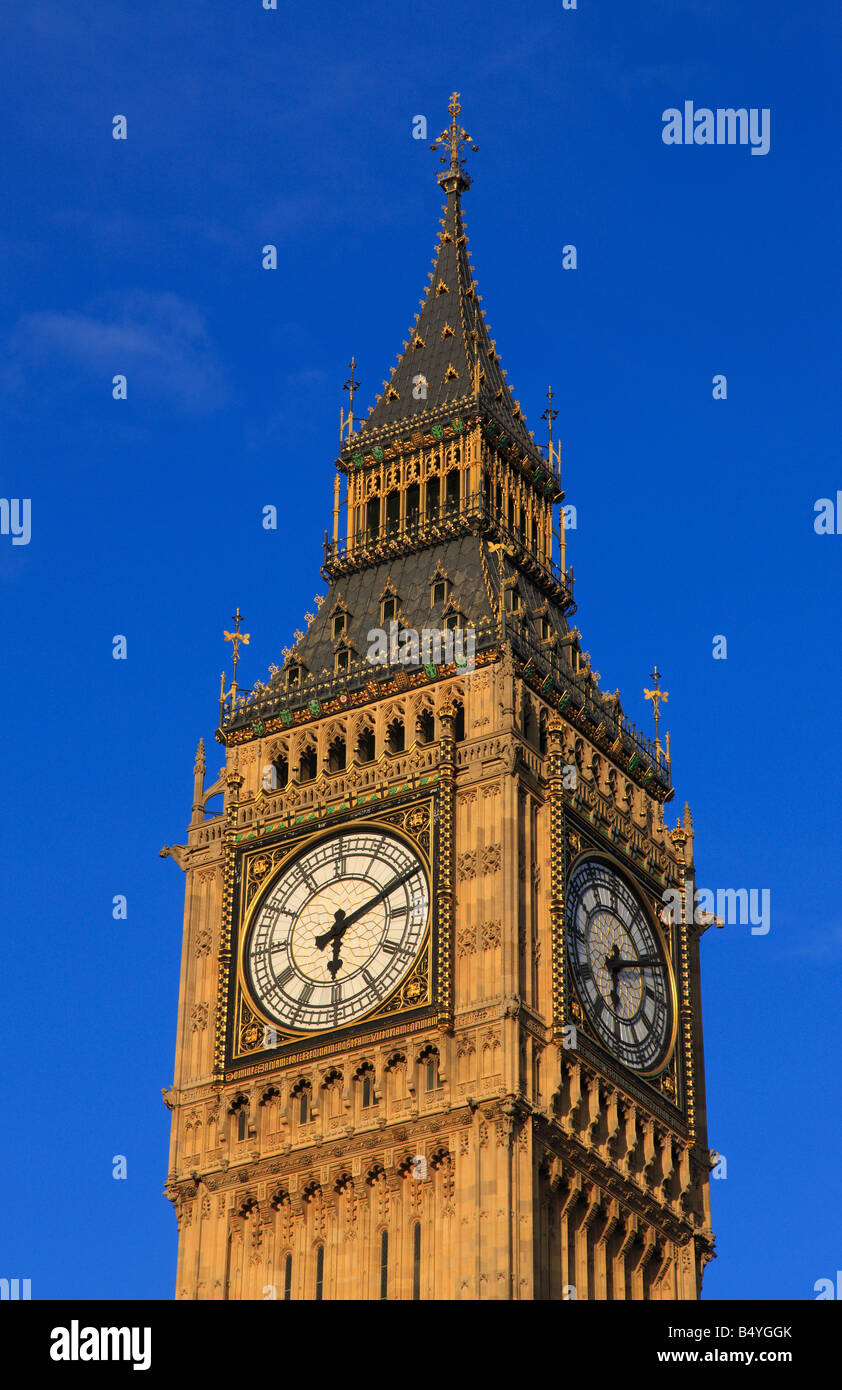 Big Ben im späten Nachmittag Licht, Westminster, London Stockfoto