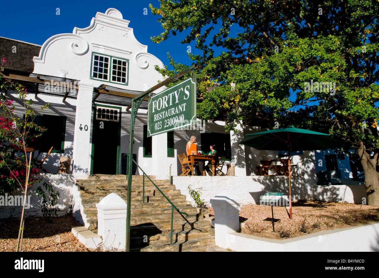 "Vierzig" Restaurant, Tulbagh, Western Cape, Südafrika Stockfoto