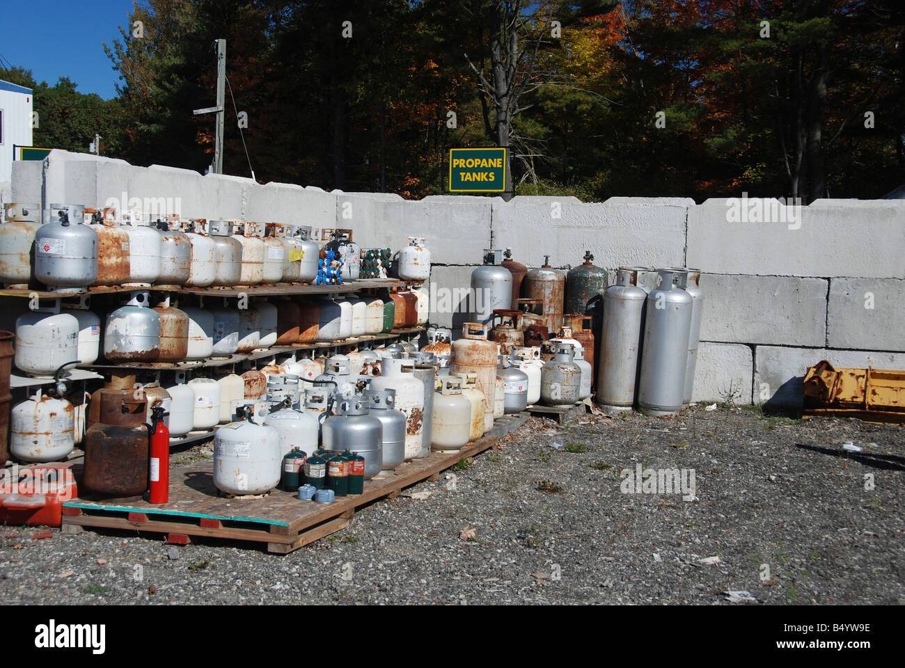 Propanbrenner recycelt werden Stockfoto