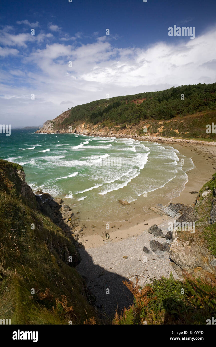 Trez Bihan Strand auf der Halbinsel Crozon (Finistere - Frankreich). La Plage de Trez Bihan Sur la Presqu'Île de Crozon (Frankreich). Stockfoto