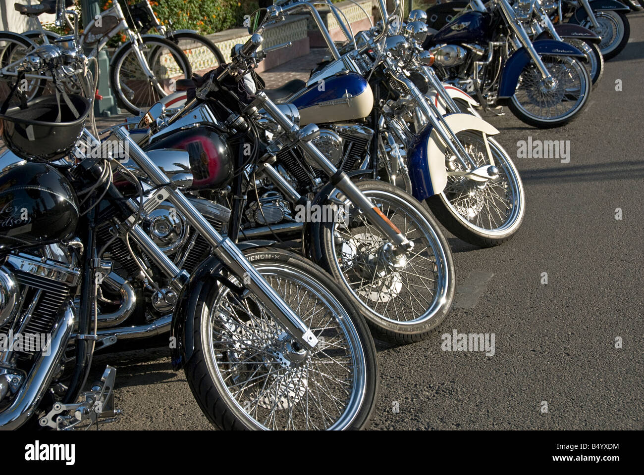 Harley-Davidson Motorräder amerikanischen Hitze Palm Springs CA Motorrad & Hot Rod Weekend Stockfoto