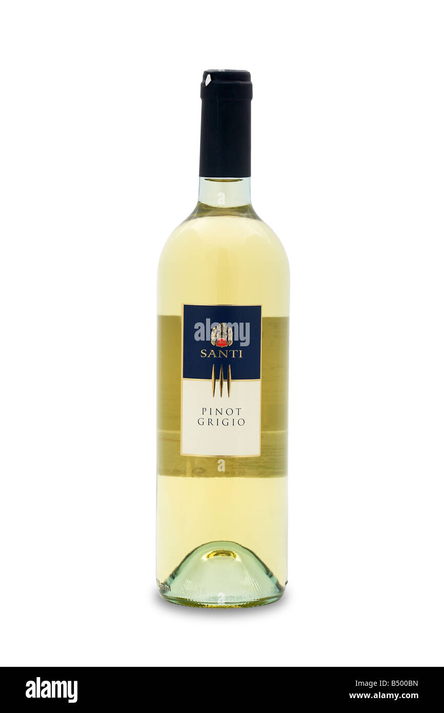 Santi Pinot Grigio Flasche weißen Wein Stockfoto