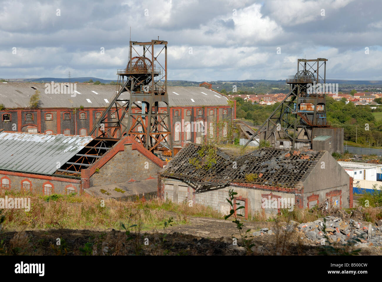 Penallta Zeche in der Nähe von Hengoed und Ystrad Mynach Stockfoto