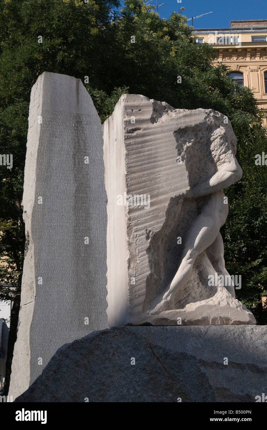 Wien-Denkmal Gegen Krieg Und Faschismus von Alfred Hrdlicka Vienna Monument gegen Krieg und Faschismus von Alfred Hrdlicka Stockfoto