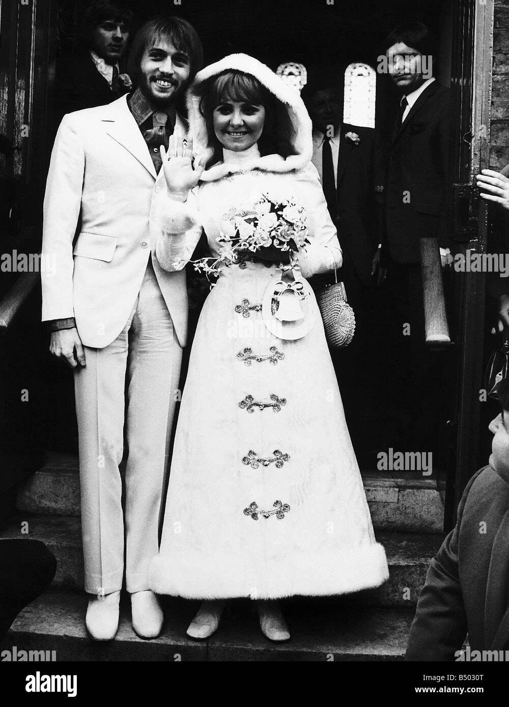 Lulu-Sänger verheiratete Maurice Gibb von den Bee Gees Stockfoto