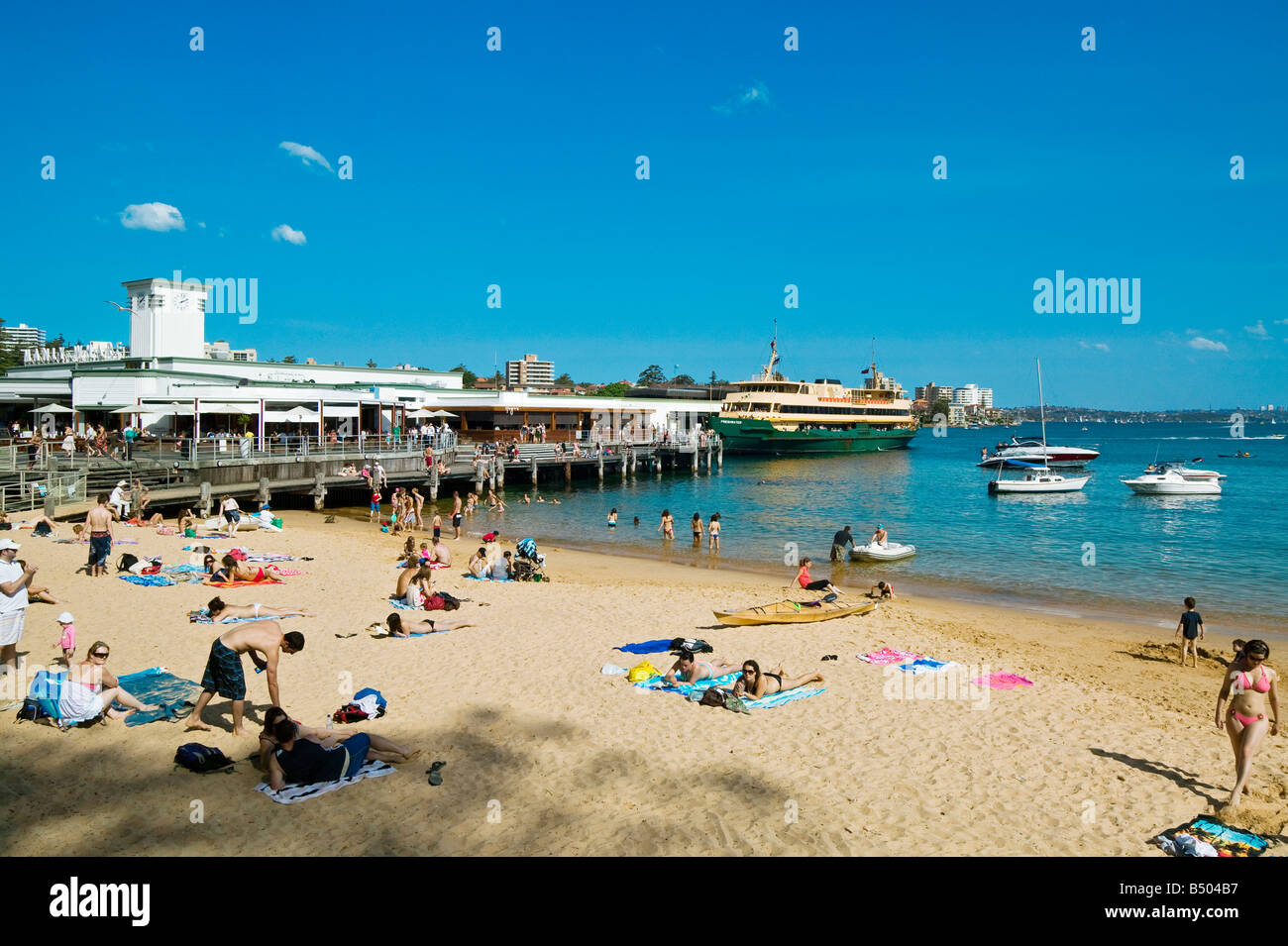 STRAND UND KAI IN MANLY SYDNEY NEW SOUTH WALES AUSTRALIEN Stockfoto