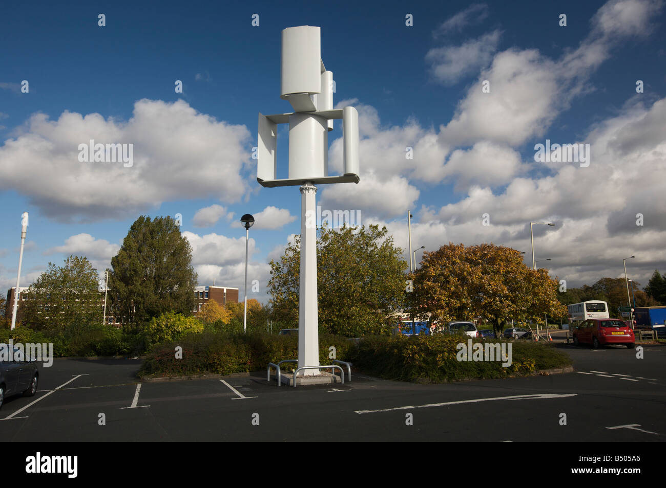 Urban Wind Power Turbine Dudley West Midlands England UK Stockfoto