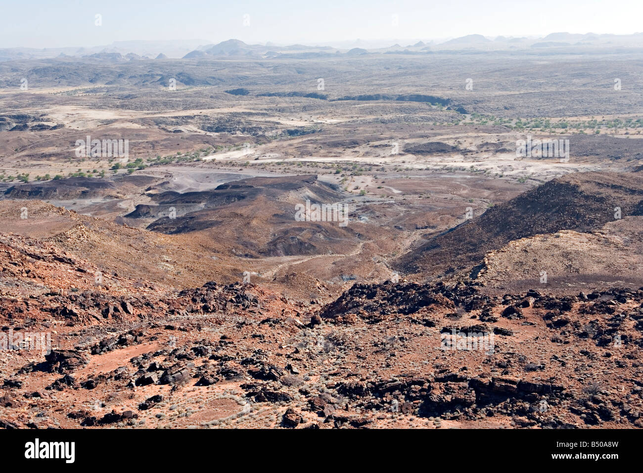 Der verbrannte Berg ist nur paar Kilometer von Twyfelfontein Damaraland Namibia Stockfoto