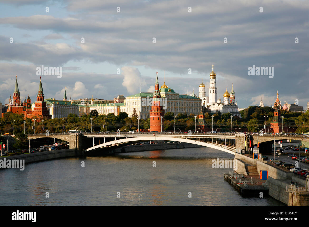 Sep 2008 - Ansicht über der Kreml und der Moskwa Moscow Russia Stockfoto