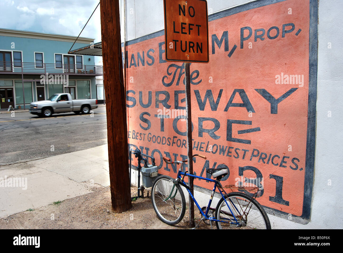 Straßenszene in Marfa West Texas Stockfoto