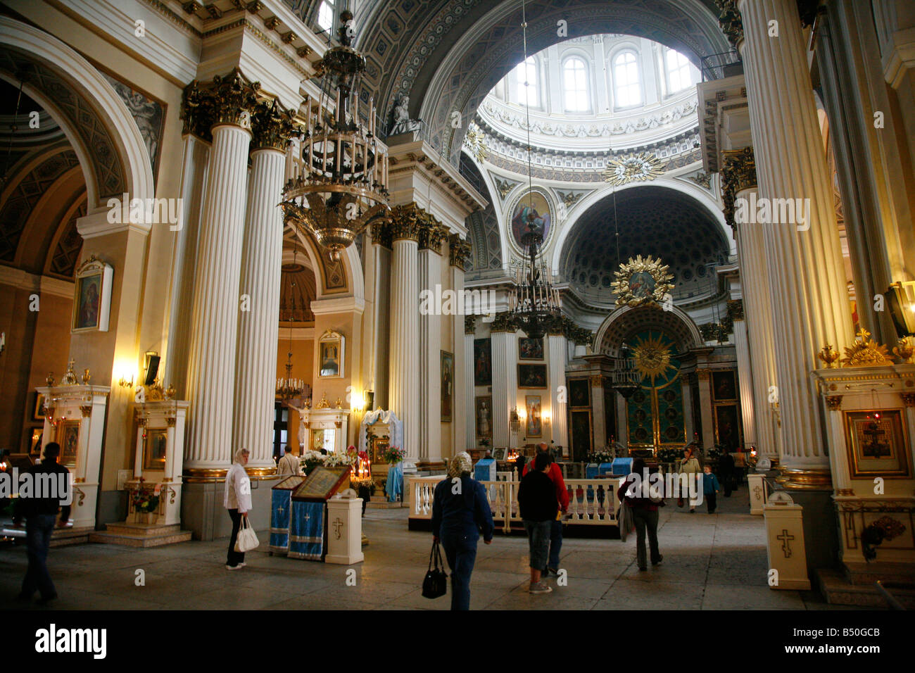 August 2008 - das Innere von Alexander Nevsky Monastery St. Petersburg Russland Stockfoto