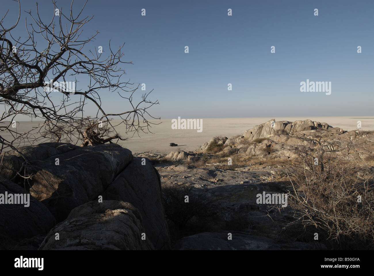 Makgadigadi Pans Botswana Afrika Stockfoto