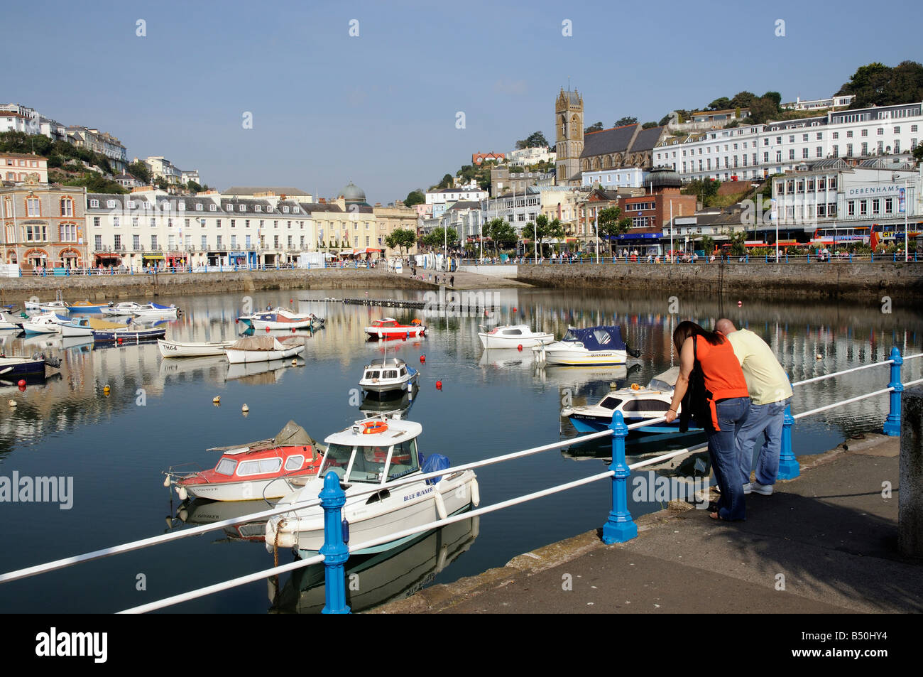 Torquay Badeort an der englischen Riviera Devon England Bootfahren Marina am Ufer dieser beliebten West Land-Stadt Stockfoto