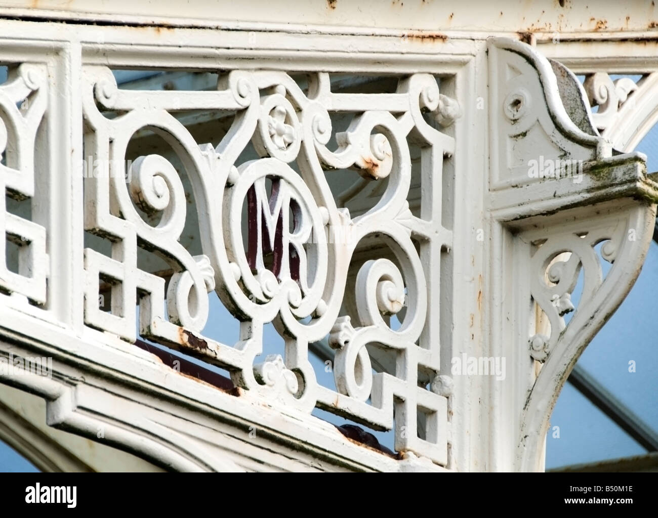 Detail der Haube an Hellifield Railway Station, North Yorkshire, England Stockfoto