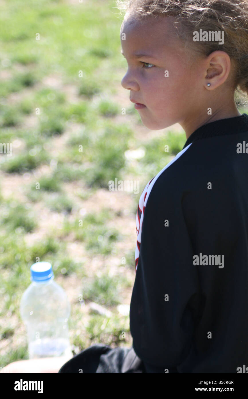 Jungen gemischten Rennen Mädchen im Freien Stockfoto