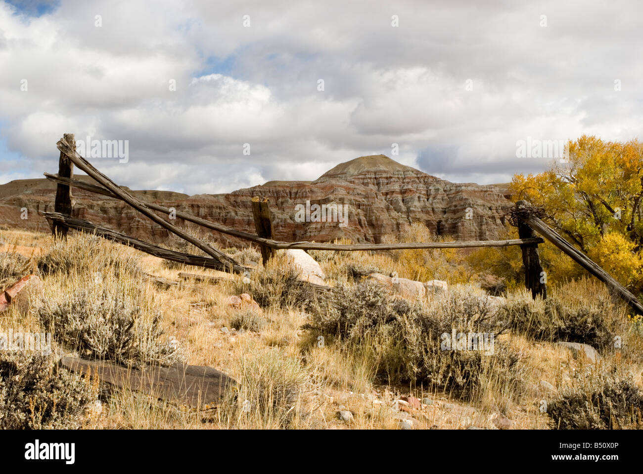 Wyoming zerklüftete Landschaft. Stockfoto