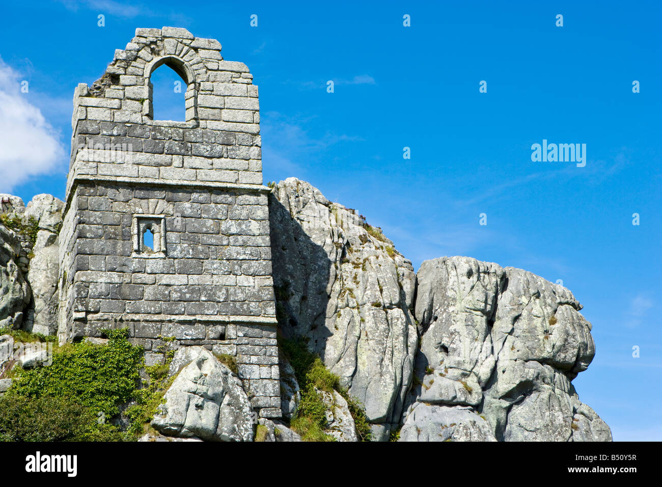 Roche-Rock Cornwall. Die Ruinen der alten Kapelle Alpenfestung Stockfoto