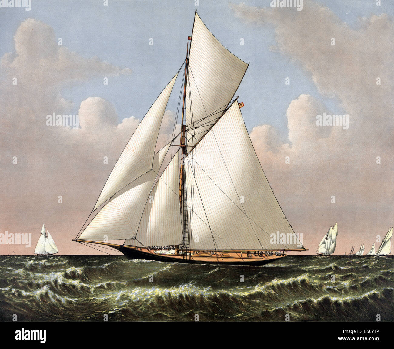 Amerikas Cup 1887 Cutter Yacht Thristle Stockfoto