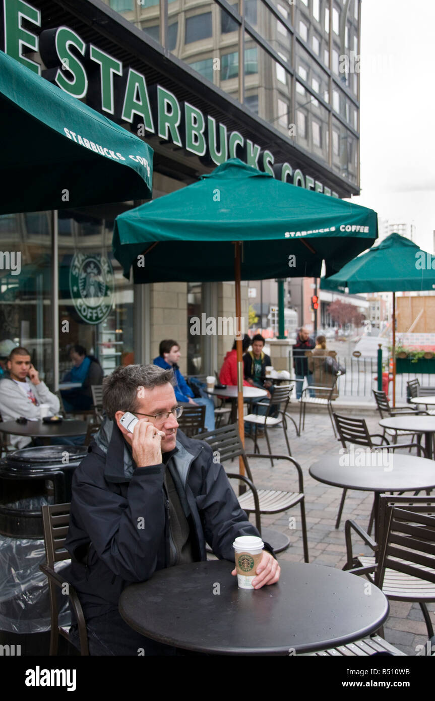 Starbucks Coffee-Shop Montreal Kanada Stockfoto