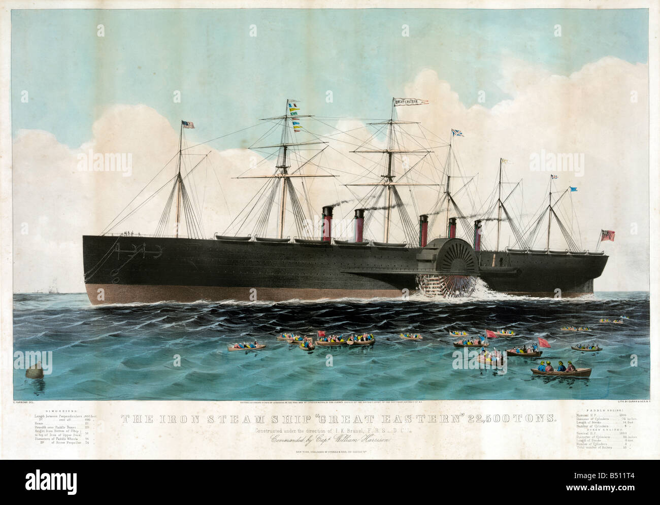 Die SS Great Eastern 1858 Stockfoto