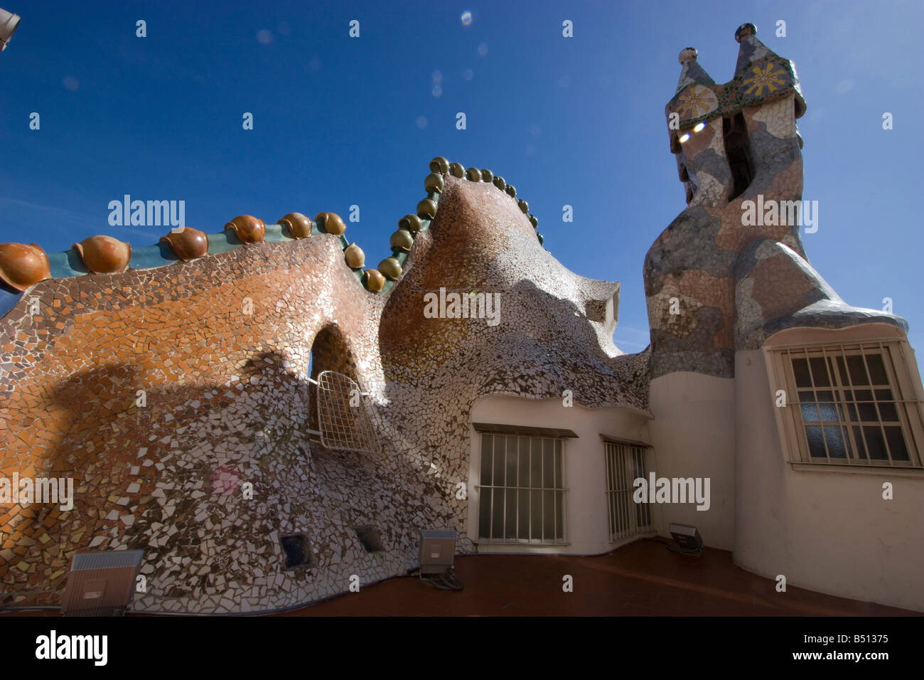 Casa Batllo modernistische Architektur von Gaudi Barcelona Spanien Stockfoto