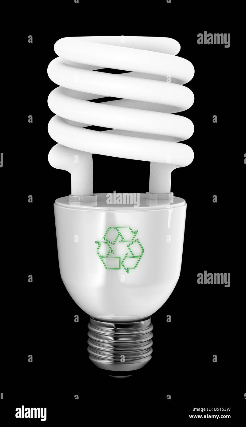 Energiesparende Glühbirne Stockfoto