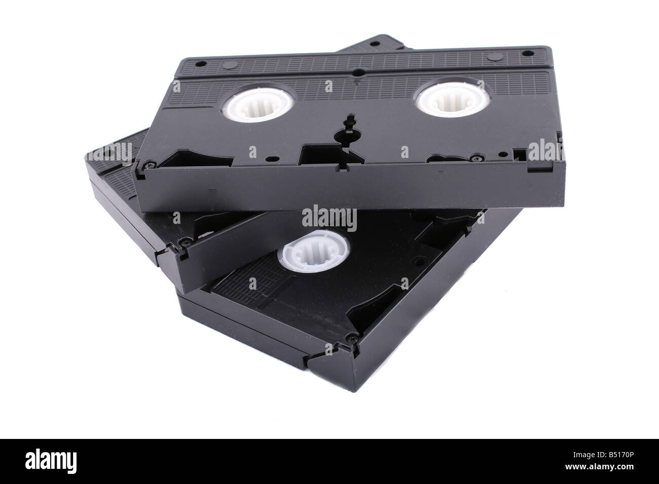 VHS tape Kassette weißen Hintergrund alte Technologie Stockfoto