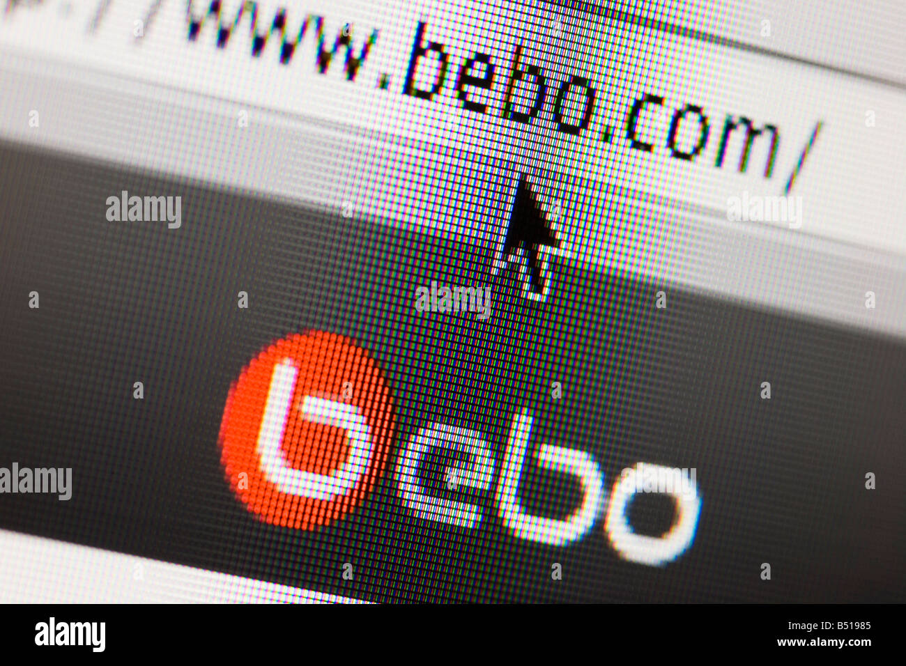 Bebo Website social-networking-Www Bebo com Stockfoto