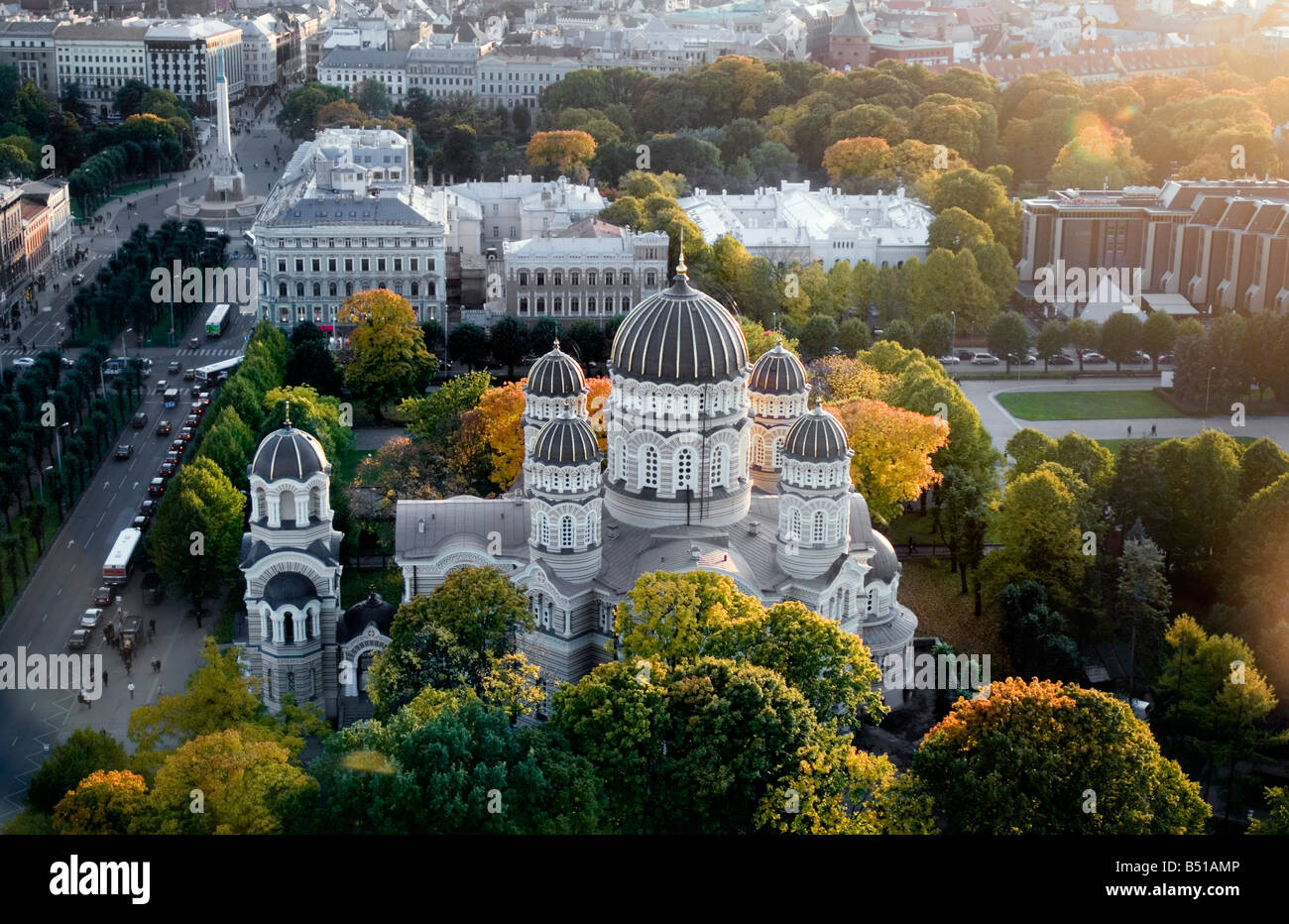 Russische orthodoxe Kirche Riga Lettland Stockfoto