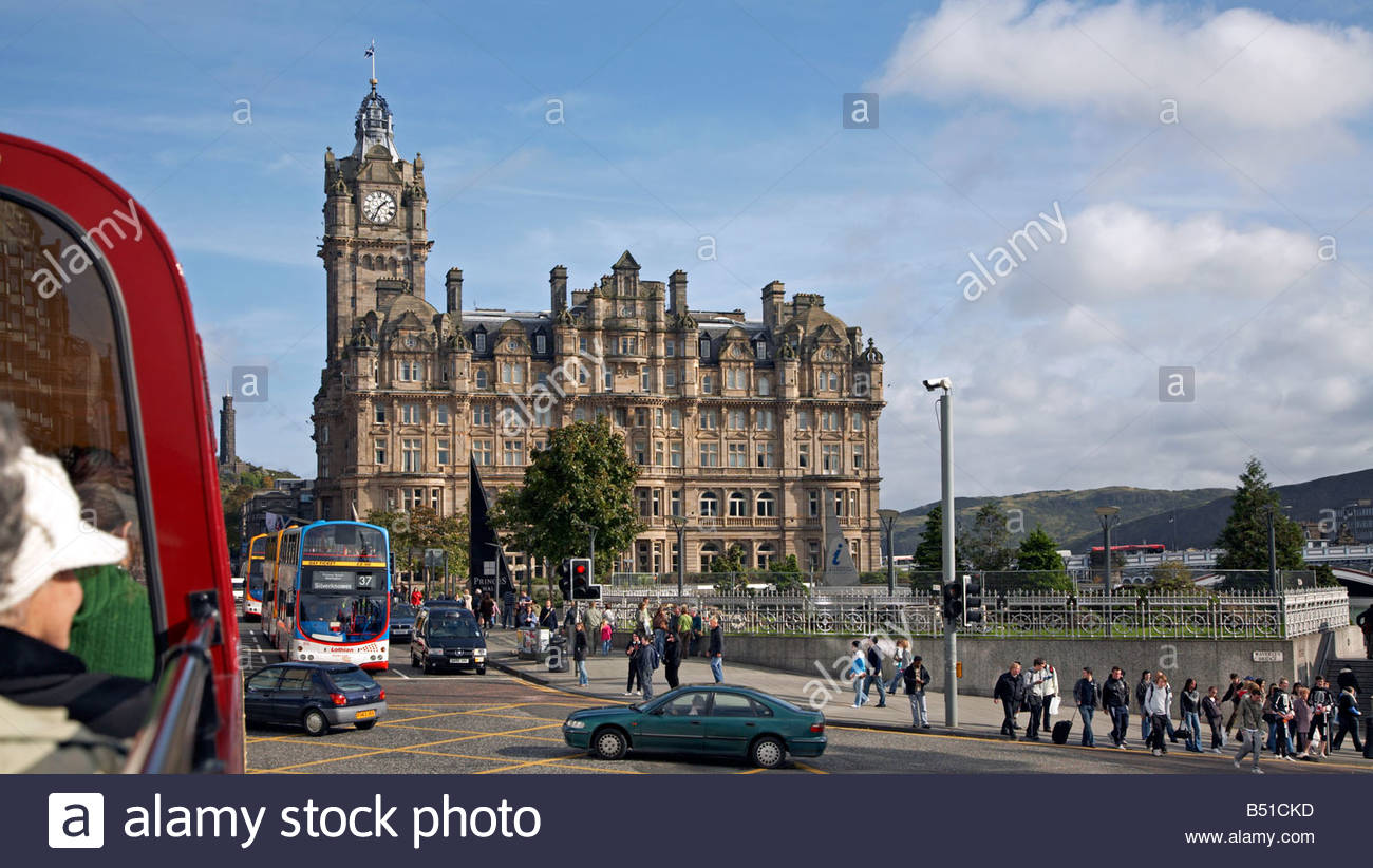 Das Balmoral Hotel, die Princes Street Edinburgh Schottland Stockfoto