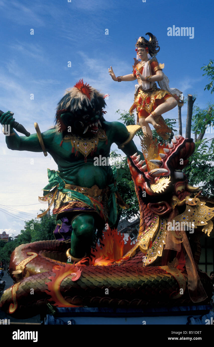 Ogoh Ogoh Monster am Nyepi Festival Jl legian Kuta Bali Indonesien Stockfoto