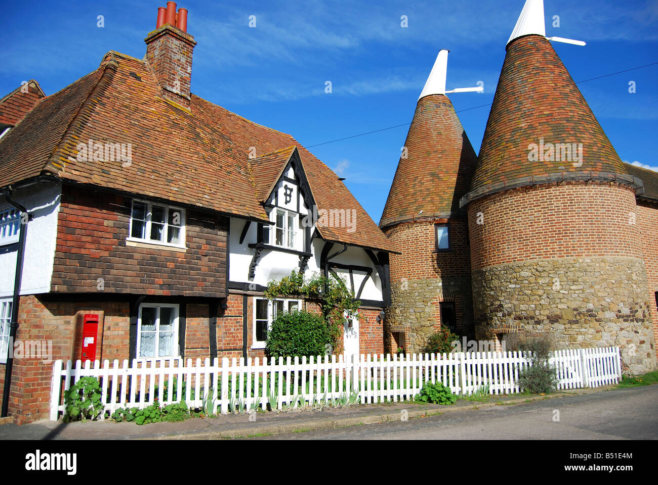 Oast Häuser von Hütte, Heaverham, Kent, England, Vereinigtes Königreich Stockfoto