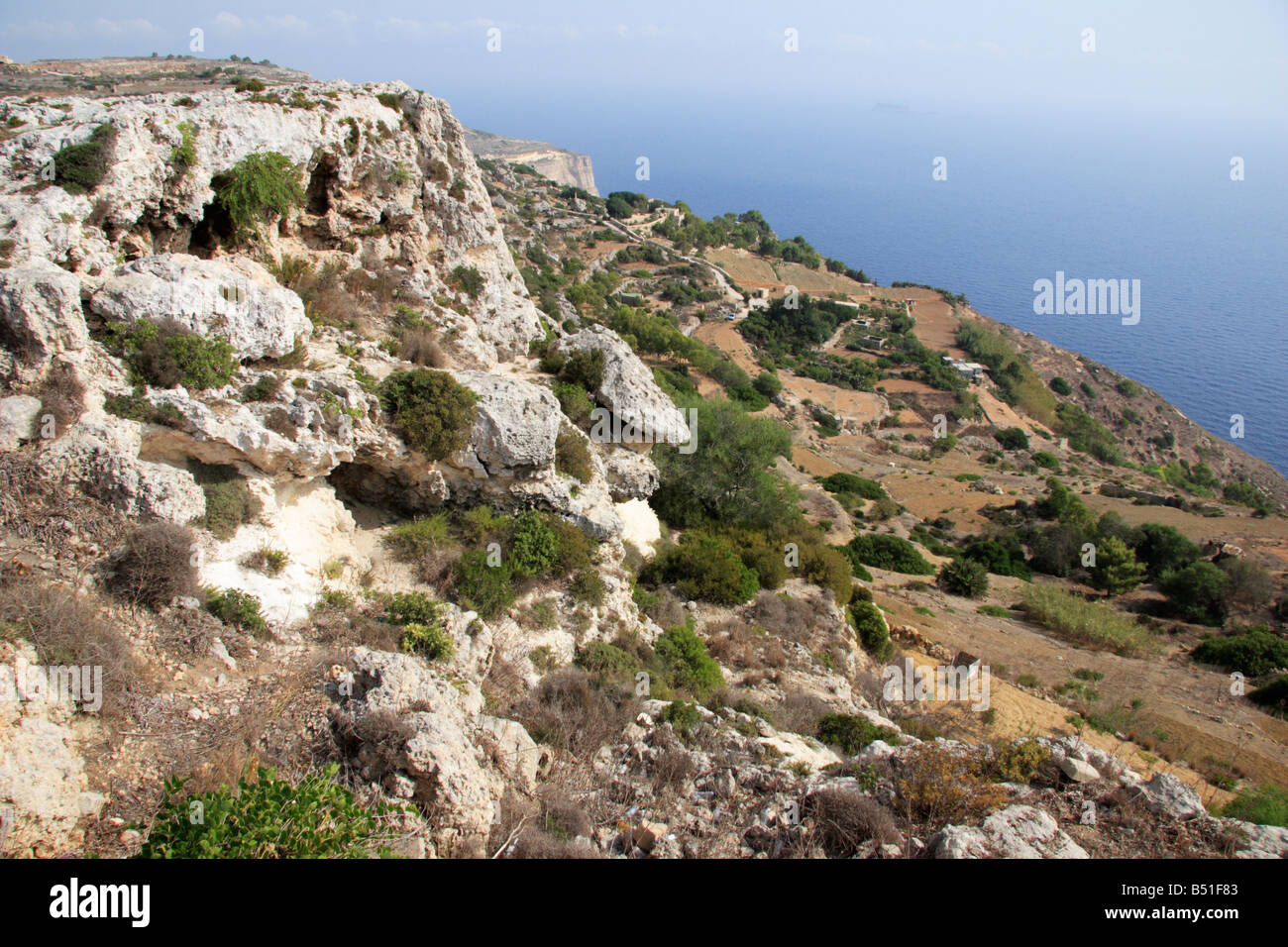 Die Dingli Cliffs, Malta. Stockfoto