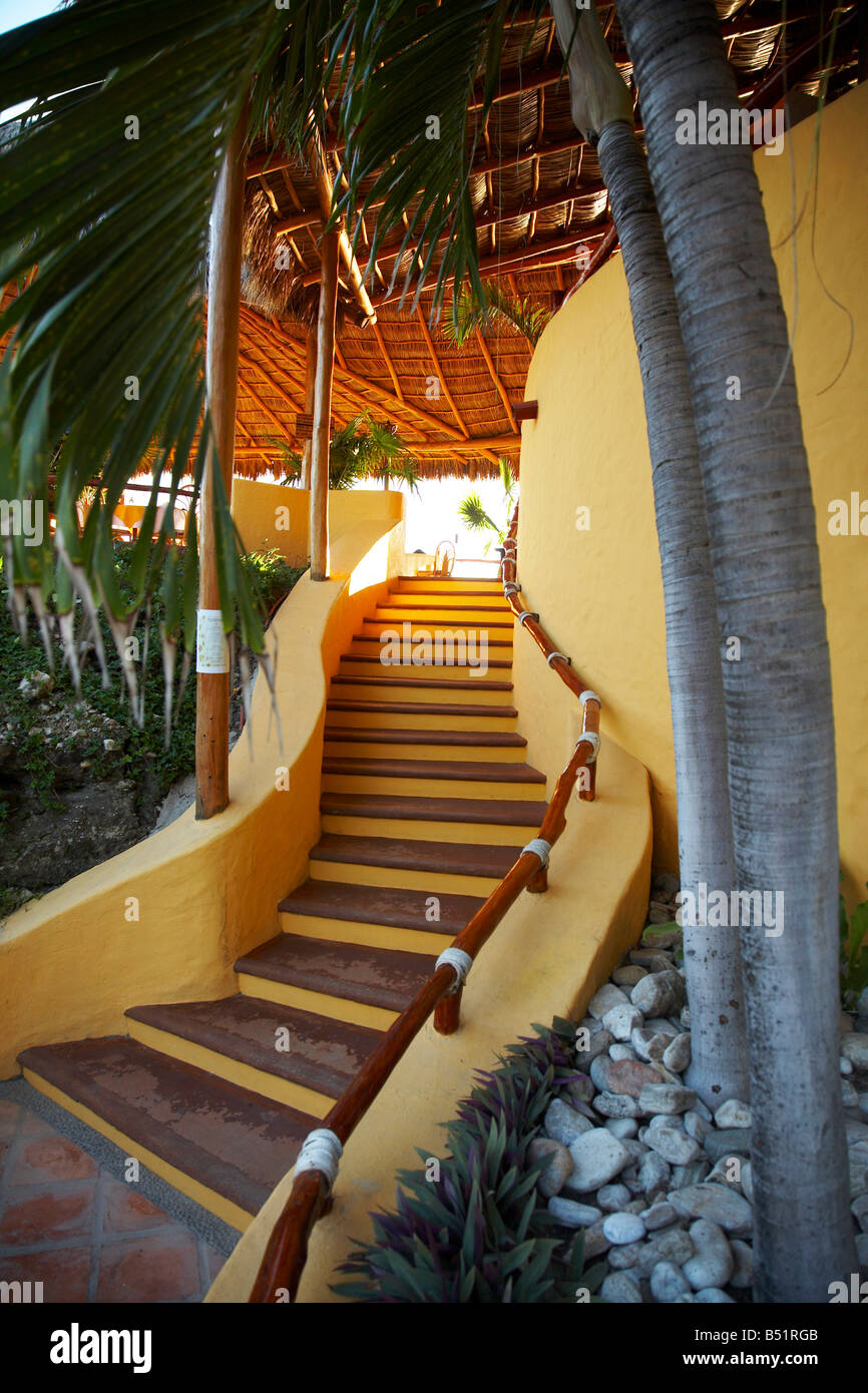 Treppe, Fairmont Rancho Banderas, Bahia de Banderas, Nayarit, Mexiko Stockfoto